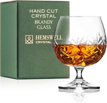 Склянка для коньяку/бренді Glenrigg 250 мл – без свинцю, з важким дном, подарункова упаковка, сніфтер для коньяку, віскі та насолоди