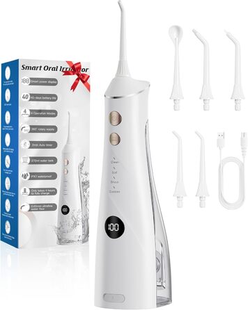 Електрична насадка для душу Munddusche: 5 струменів, 4 режими, для догляду за порожниною рота, водонепроникність IPX7, для дому та подорожей