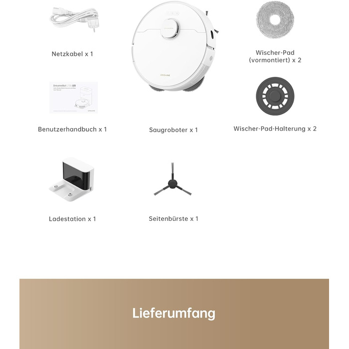 Робот-пилосос Dreame L10s Pro Gen2: потужність 13000 Па, DuoBrush для шерсті тварин, суха та волога прибирання, LDS-навігація, акумулятор 5200 мАг