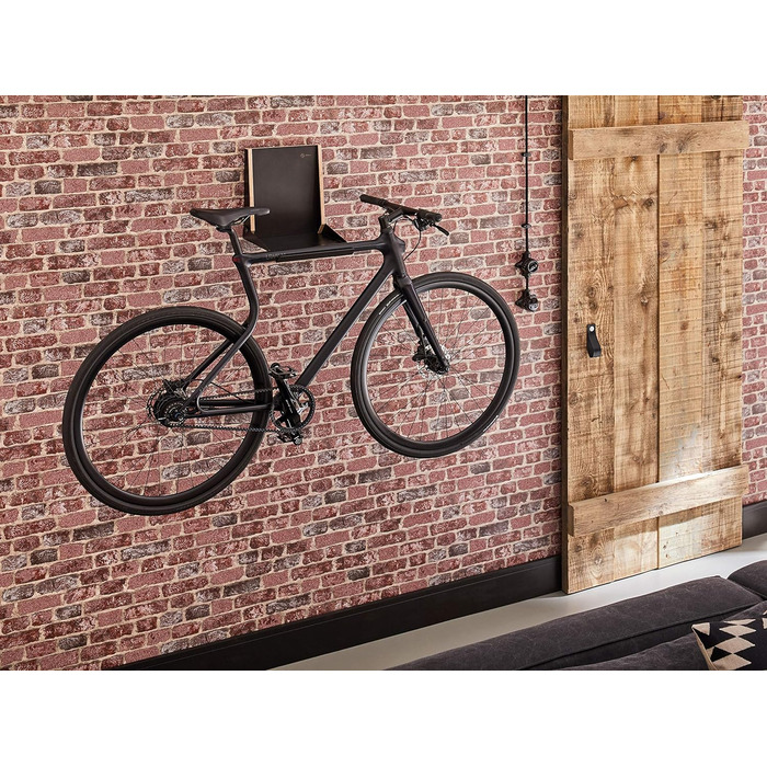 Складне стильне настінне кріплення для велосипеда / Зберігання велосипеда / Настінний тримач для велосипеда / Зроблено в Німеччині - L-подібна стійка підходить для шосейного велосипеда Туристичний велосипед Hardtail City Bike - чорний або білий (чорний)