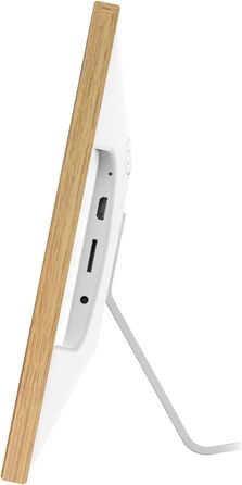 Цифровий фоторамка Cytem 10.1 дюйма з Wi-Fi, 32GB, сенсор руху, IPS 16:10, сенсорне управління, коричневе дерево, FrameO Software