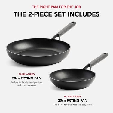 Сковорода KitchenAid 28 см Classic з антипригарним покриттям, алюміній, індукція, до 160°C, для посудомийної машини, ергономічна ручка