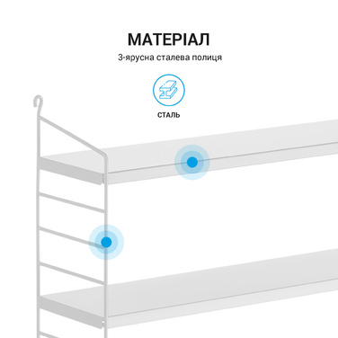 Настінна полиця для зберігання OfficePro S605W