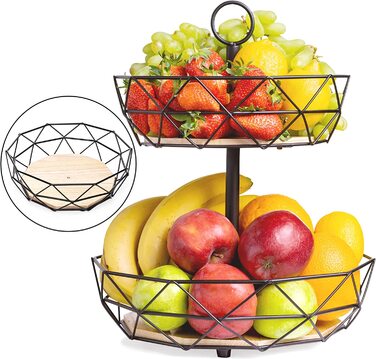 Декоративні фруктові етажерки-ексклюзивна ваза для фруктів з сучасним і високоякісним підлогою з натурального дерева - універсальні для зберігання фруктів.