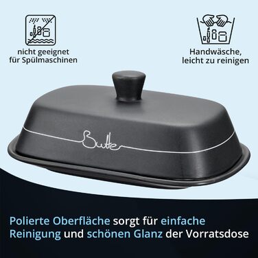 Набір контейнерів для картоплі, цибулі та часнику KHG, 3 шт., кераміка, бамбукові кришки, сірий антрацит, об'єм 3 л та 1,5 л (хлібниця та маслоблок)