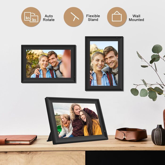 Цифровий фоторамка з Wi-Fi, 10.1 дюйма, сенсорний екран, 32GB, Frameo