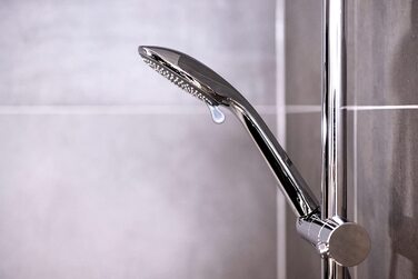 Насадка для душу Wenko Watersaving, універсальний ручний душ, що економить воду, душ зі стійкою системою економії води, економія води на 40 при повному комфорті, хромований ABS (0 x 9,5 x 9,5 см, Rain, сріблястий)