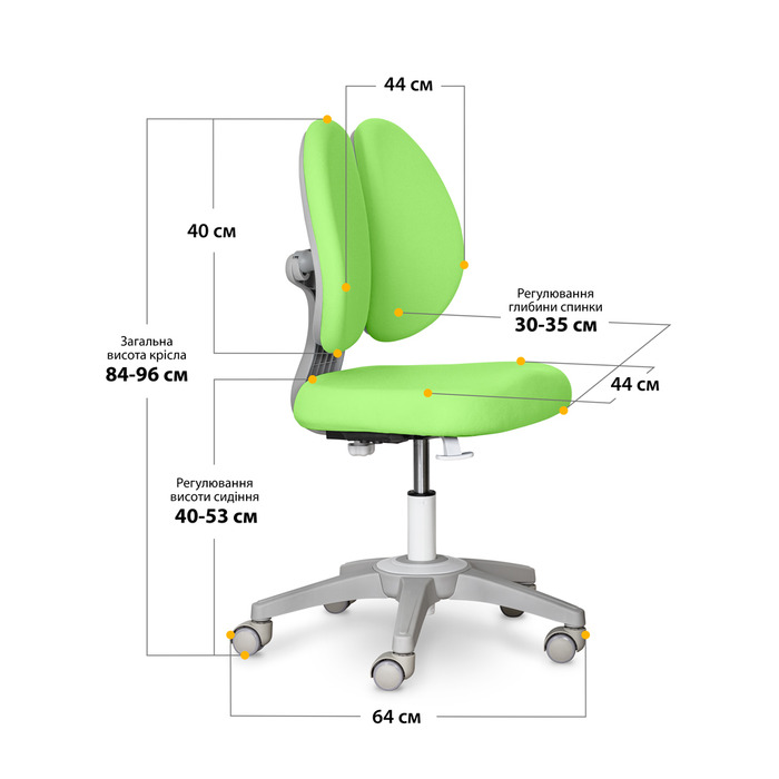 Дитяче крісло Mealux Sprint Duo Lite Green (арт.Y-412 Lite KZ)