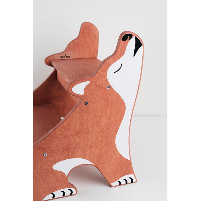 Дитячий тритухольдер Wild Kids з дерева, 2 сходинки, для ванної кімнати, у стилі Монтессорі (світло-рожевий)