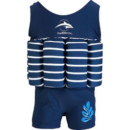 Купальний костюм Konfidence з плавальним пристосуванням для 4-5 років синьо-блакитний бретонської смугою