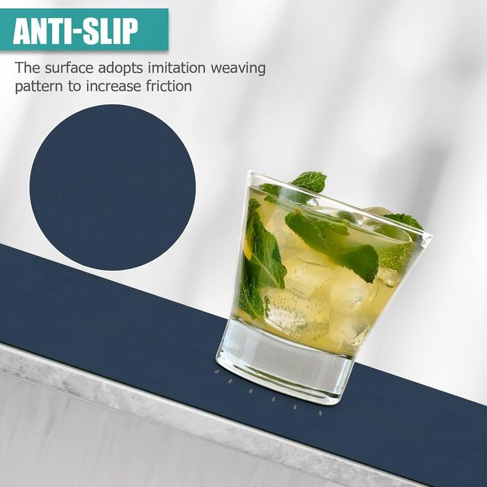 Набори серветок на стіл Bacgnyer, 6 шт., чорні, миючі, підставки під тарілки, для дітей, осінні, з екошкіри, підставки під тарілки