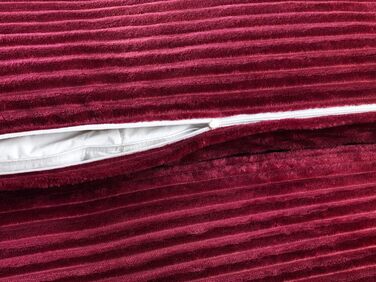 Зимові плюшеві чохли для подушок BaSaTex 2 шт. 40x80 см Кашемір-Touch Coral Fleece Rip-Cord Бордо