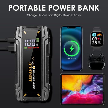 Powerbank Starthilfe 3000A UltraSafe: пусковий пристрій для автомобіля з LED-ліхтариком (7.0L бензин, 5.5L дизель)