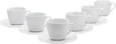 Квадратний білий, набір кавових чашок 20 мл, 12 шт., 11518
