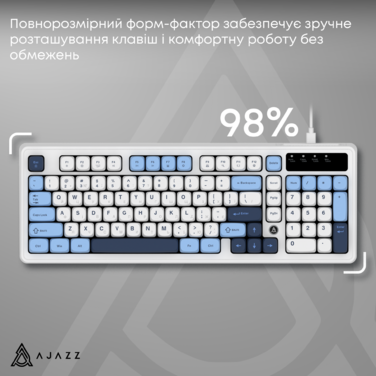 Дротова клавіатура Ajazz AF98 Glacier Blue (AF98-GB)