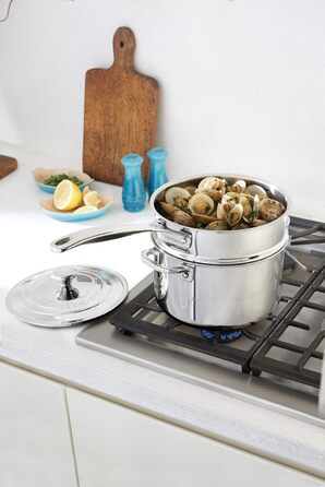 Le Creuset Вставка для приготування на пару з нержавіючої сталі з кришкою, Ø 20x10 см