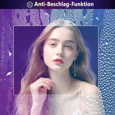 Дзеркало для ванної кімнати зі світлодіодним підсвічуванням 50x70 см, з сенсорним вимикачем