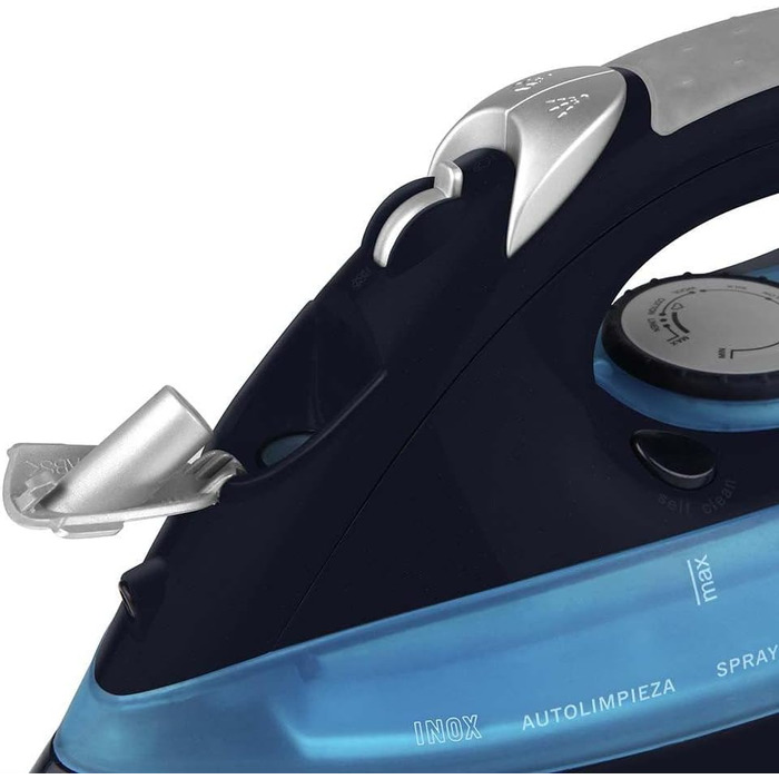 Праска Orbegozo SV 2680 з нержавіючою основою, 2600 Вт, функція самоочищення, суха та парова прасування, регулювання температури