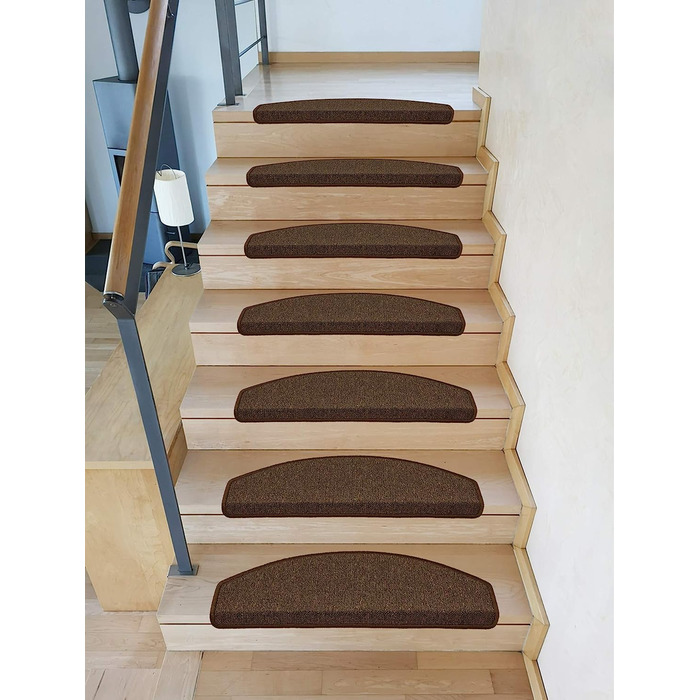 Килимки для сходів Kettelservice-Metzker напівкруглі 15 шт 65х24 см кавово-коричневі