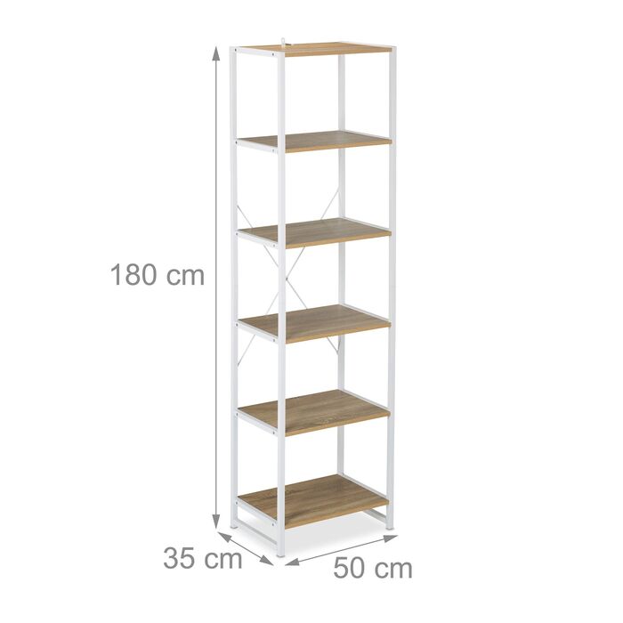 Стелаж Relaxdays на 6 полиць