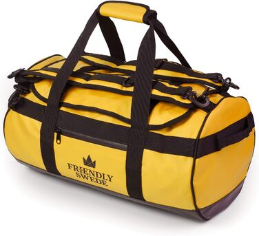 Водонепроникна дорожня сумка Friendly Swede Duffle Bag Рюкзак - 30 л / 60 л / 90 л - Речовий мішок, речовий сухий мішок з функцією рюкзака - SANDHAMN (жовтий, 30 л)