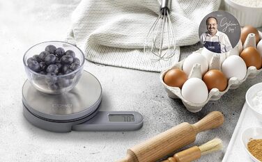 Кухонні ваги CASO Design Kitchen EcoMate: без батарейок, до 5 кг з кроком 1 г, тестування Haus & Garten Test