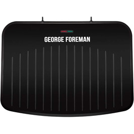 Малий гриль George Foreman 25800 - багатостороння сковорода, конфорка та толка з швидким нагріванням та легким очищенням, чорний (великий)