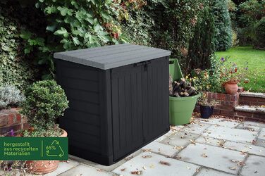 Ящик для сміттєвих баків Keter Store it Out Max, 1200 л, чорний/сірий, пластик