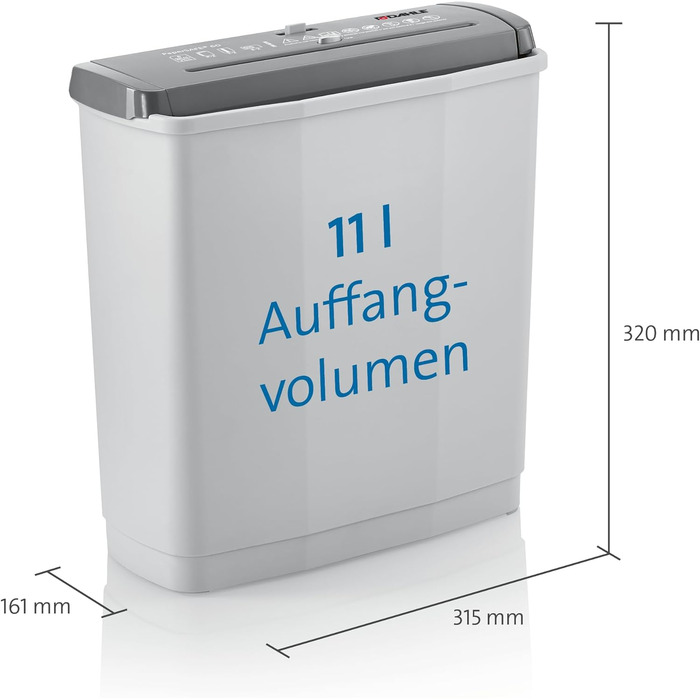 Шредер Dahle PaperSAFE PS 120: безпечне знищення документів, P4, 8 листів, сірий