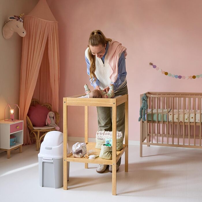 Дитяча ванночка та пеленальний столик 2-в-1 Bebeconfort Grey Mist (Daisy), 0-12 місяців, до 11 кг