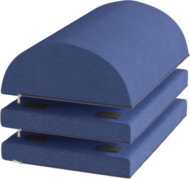 Підставка для ніг під стіл, ергономічна, регульована, знімний чохол, темно-синя