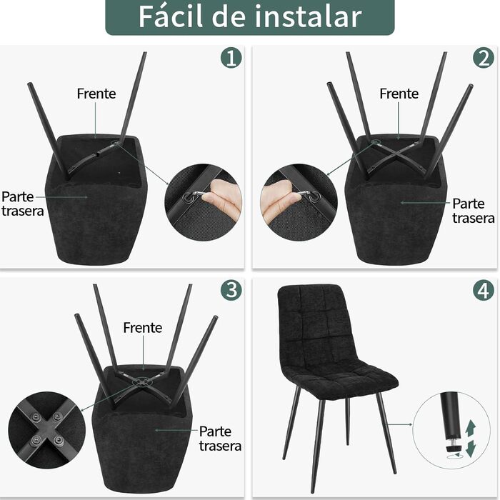 Набір обідніх стільців, 6 шт., з м'яким сидінням, з льонової тканини та чорними металевими ніжками, смугастий дизайн, для вітальні, кухні, спальні, ресепшн