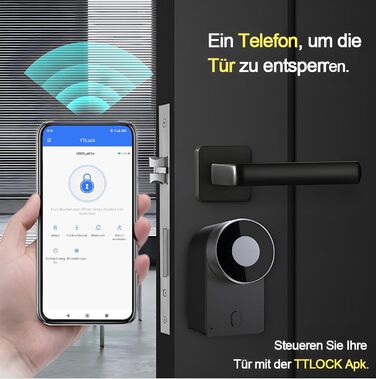 Дверний замок Bluetooth, доступ до додатків, сумісний з TTLock, Alexa та Google Home, 09