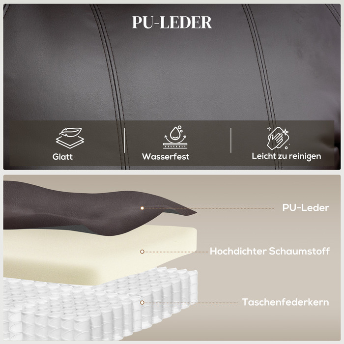 Крісло-реклайнер з підйомним механізмом, з пультом дистанційного керування, тримачем для напоїв та регульованою спинкою, колір - коричневий