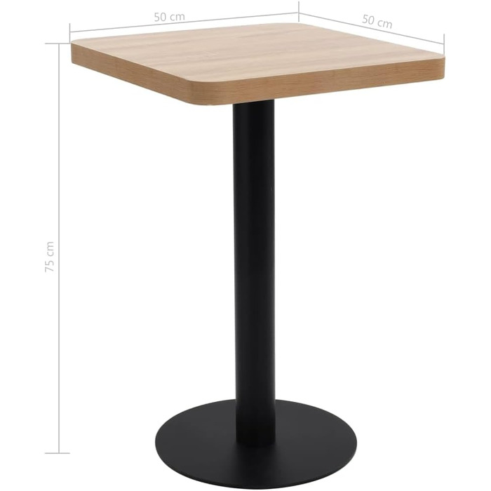 vidaXL Барний стіл для двох осіб, 60x60 см, MDF, Темно-коричневий