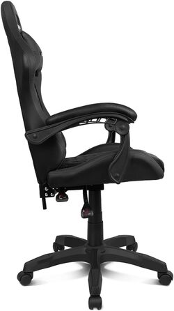 Ігровий крісло DRIFT GAMING DR35 - комфорт та підтримка для геймерів, чорно-сірий, з підголівником та поперековою підтримкою