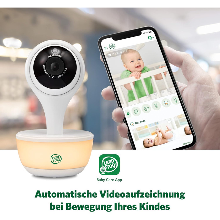 Радіоняня LeapFrog LF2423 з камерою, відеодисплей 2.8