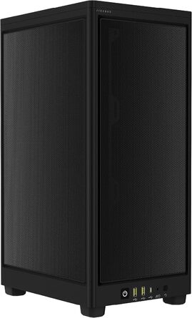 Корпус для ПК Corsair 2000D Airflow Mini ITX, чорний, сітчаста сталь, 3 слоти для GPU, оптимізований для охолодження, сучасні порти на передній панелі