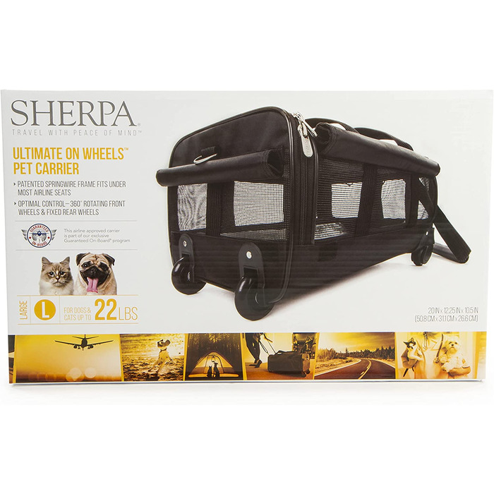 Перевізник домашніх тварин в антрацитових сумках Sherpa Aerican Airlines (Сучасний, L)