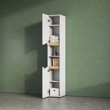 Шафа-комод Livinity Bad Timavo, білий, 60 x 67 см з полицею, білий (висока шафа)