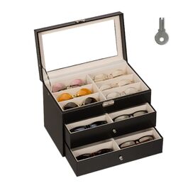 Стильна коробка для окулярів Relaxdays на 18 пар