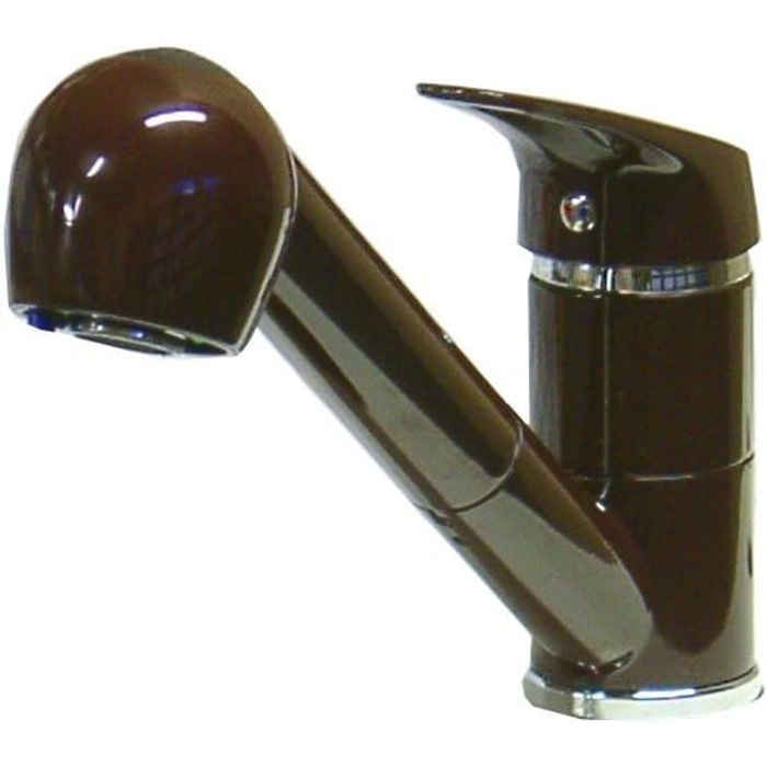 Одноважільний змішувач для раковини з висувною душовою кабіною для посудомийної машини в Mocha. Низький тиск