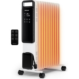 Електричний масляний радіатор Pro Breeze OmniWarm 2500W з 11 ламелями - енергозберігаюча теплова гармата з термостатом, таймером та захистом