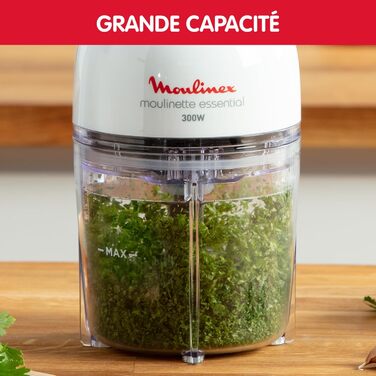 Подрібнювач Moulinex Moulinette Essential DJ5201 3-в-1: подрібнювач, міксер, шинковка, 300 Вт, 0.4 л