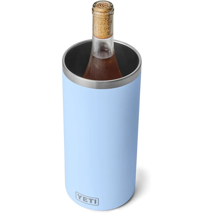 YETI Rambler Wine Chiller, сталевий ізольований охолоджувач вина, блакитний (Big Sky Blue)