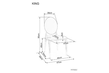 Стілець KING VELVET золотий каркас/беж BL.28