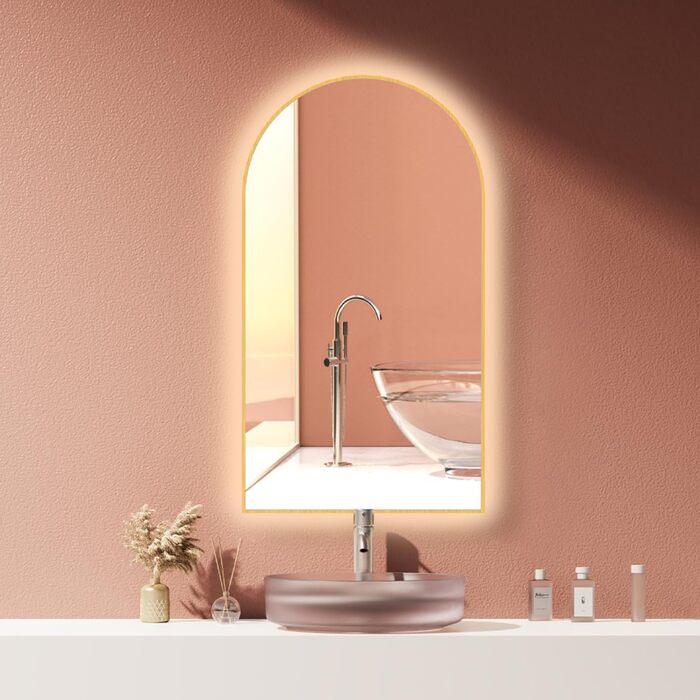 Дзеркало для ванної кімнати LED HOKO Design Turin, овальне, 45x75 см, матовий чорний, з підсвічуванням, сенсорне керування, зміна кольору світла (тепле/холодне/нейтральне), антизапарювання, монтаж HOCH+QUER