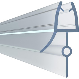 Ущільнювач для душової кабіни HNNHOME товщина скла 4-6 мм і щілинами 16-22 мм прозорий