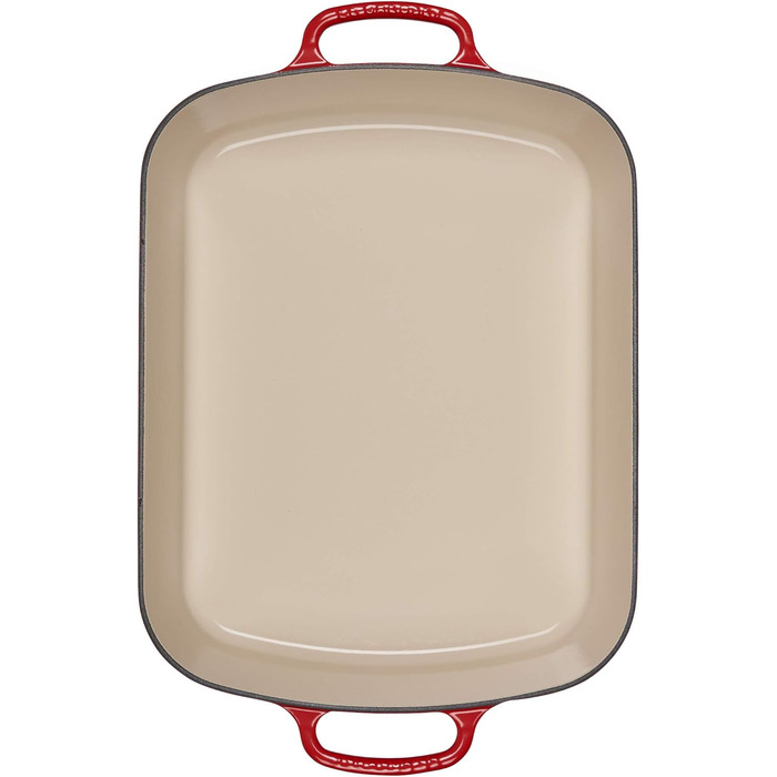 Сковорода Le Creuset Signature з чавуну, прямокутна, 4.9 л, для всіх типів плит, включаючи індукцію, (Червоний, 37 см)