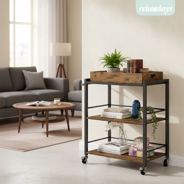 Сервісний візок Relaxdays з знімним столиком